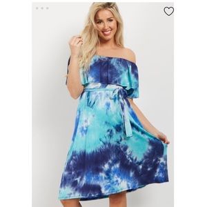 NWT Pinkblush Tie Dye Off The Shoulder Dress